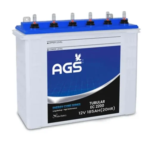 AGS-EC-2200-Tubular Battery AGS EC 2200 (Energy Core Series) Tall Tubular - High Performance Battery for Solar & UPS Inverter