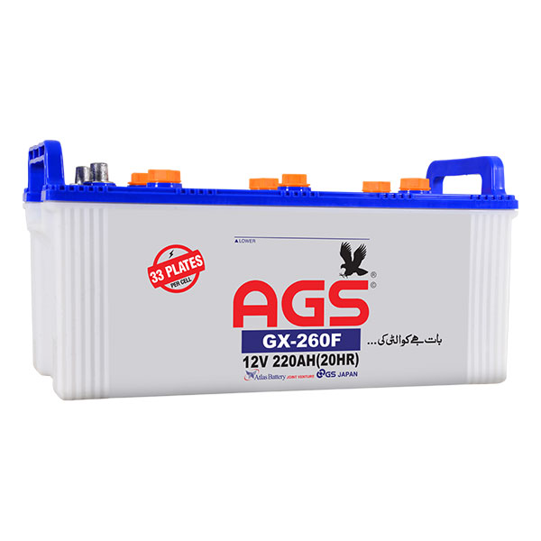 AGS GX 260F 12V 33plates 175ampere battery price in Pakistan - latest rate list