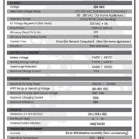 Inverex Yukon II 5.6 KW Solar Inverter Specifications & DataSheet