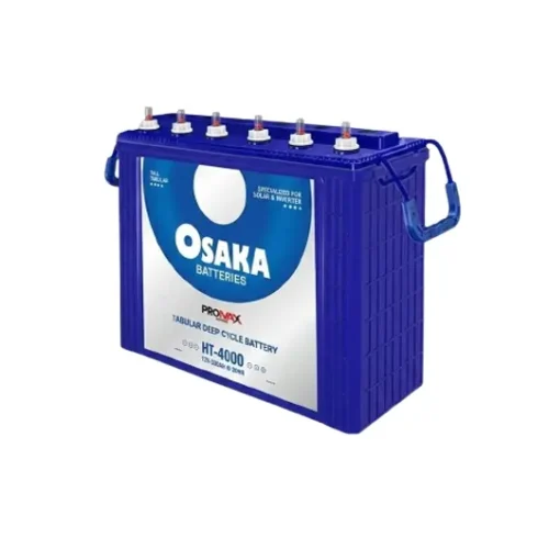Osaka HT 4000, 09 Plates, 330 Ampere, 1250 Cycles @ 80% DOD Tall Tubular Deep Cycle Battery for UPS and Solar Inverter in Pakistan
